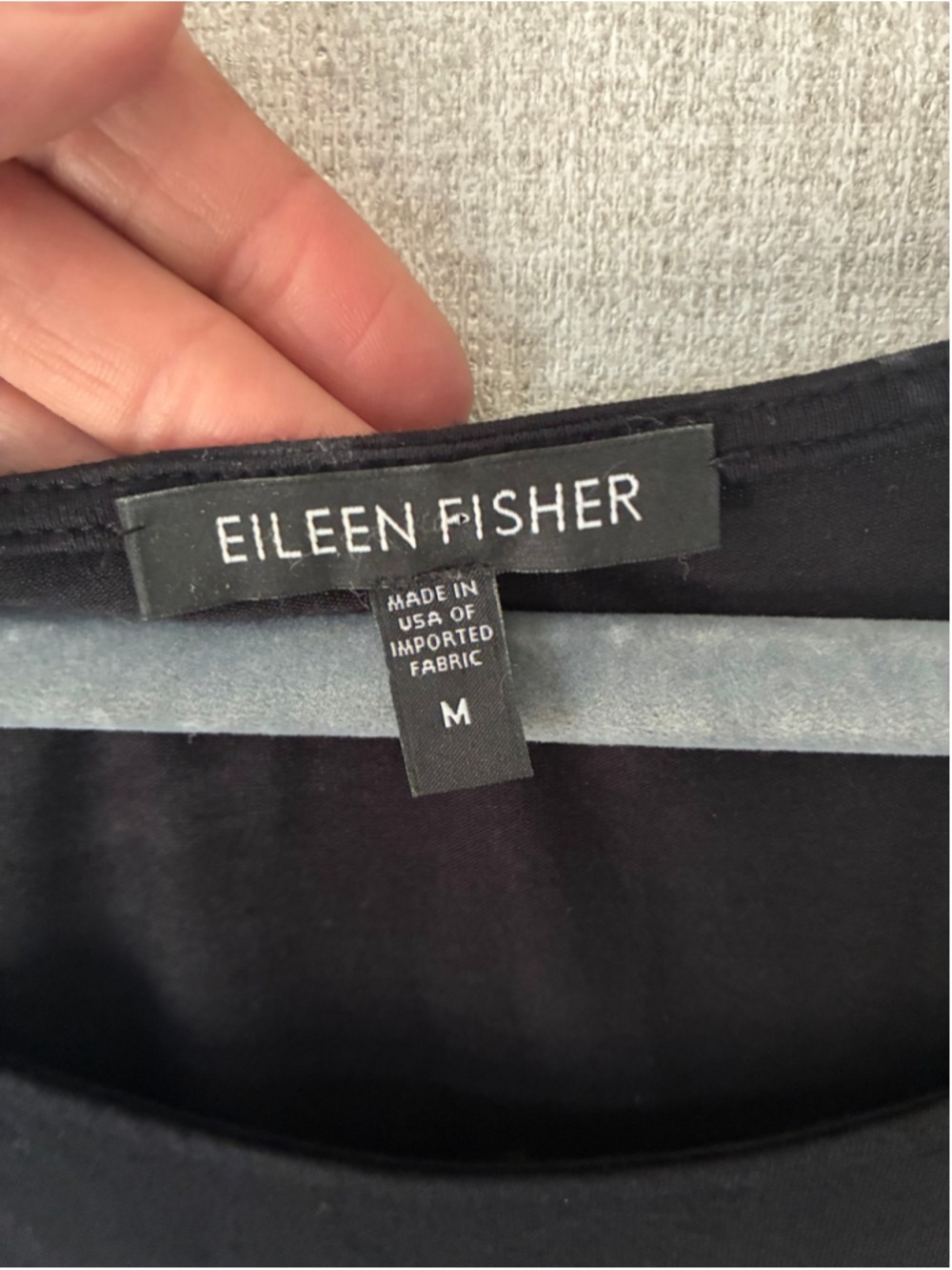 Women's Eileen Fisher Black A symmetrical Tank Top Size M - Picture 3 of 5